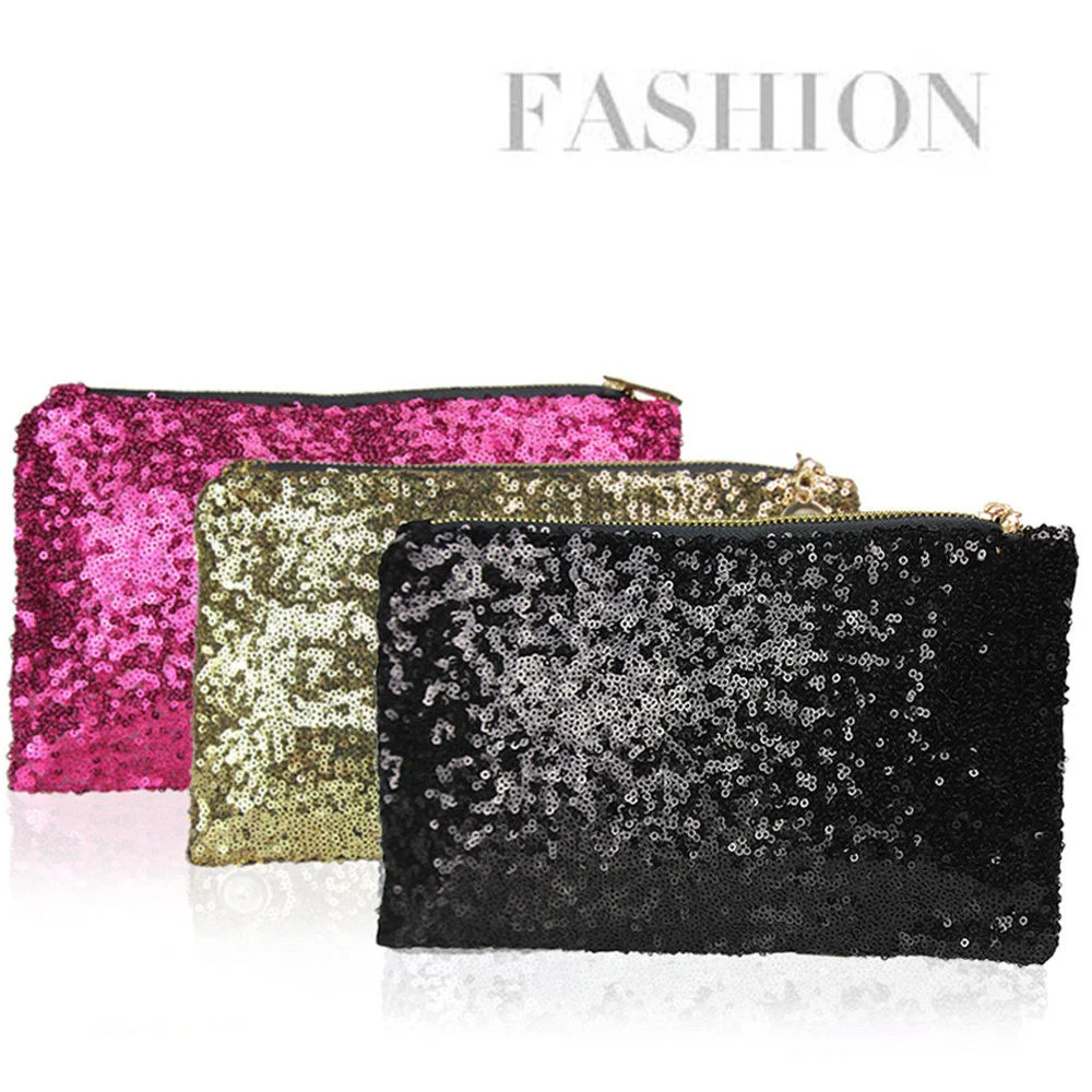 2 шт./лот Новый женский модный клатч с блестящими блестками вечерняя сумка для