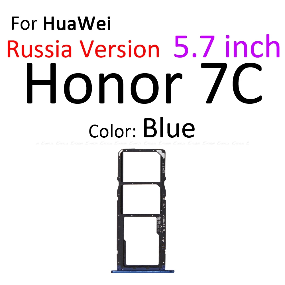 For HuaWei Honor 7C Pro 5.7 5.99 inch Holder Connector Container Sim Card Tray Socket Slot Reader Adapter Micro SD | Мобильные