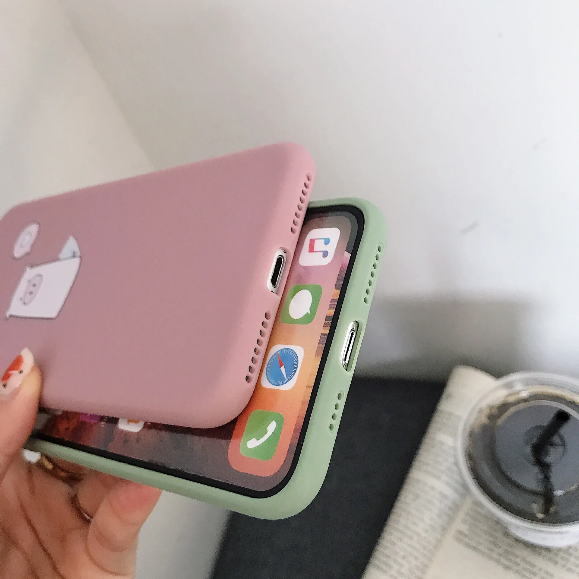 For iphone 11 Pro Max Case Funda iPhone 7 6 6s 8 Plus XR X XS Mobile phone Cute Cartoon Pig Couple Soft Back Cover Capa |