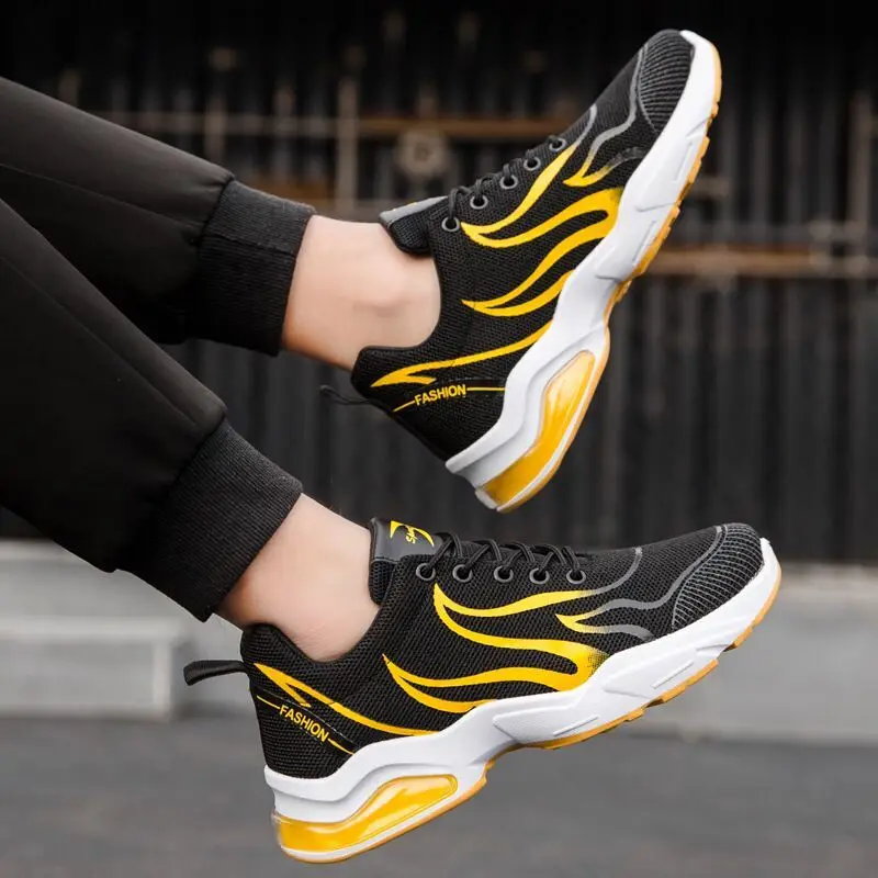 

New Men Sneakers Casual Shoes Lace-up Mesh Shoes Men Lightweight Comfortable Breathable Walking Shoes Zapatillas Hombre