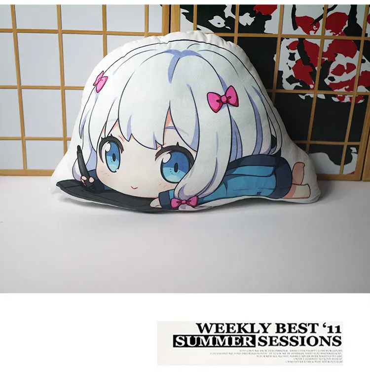 

Anime Eromanga Sensei Sagiri Izumi plush pillow toy short plush stuffed cute doll double sided pillowcase toy gift
