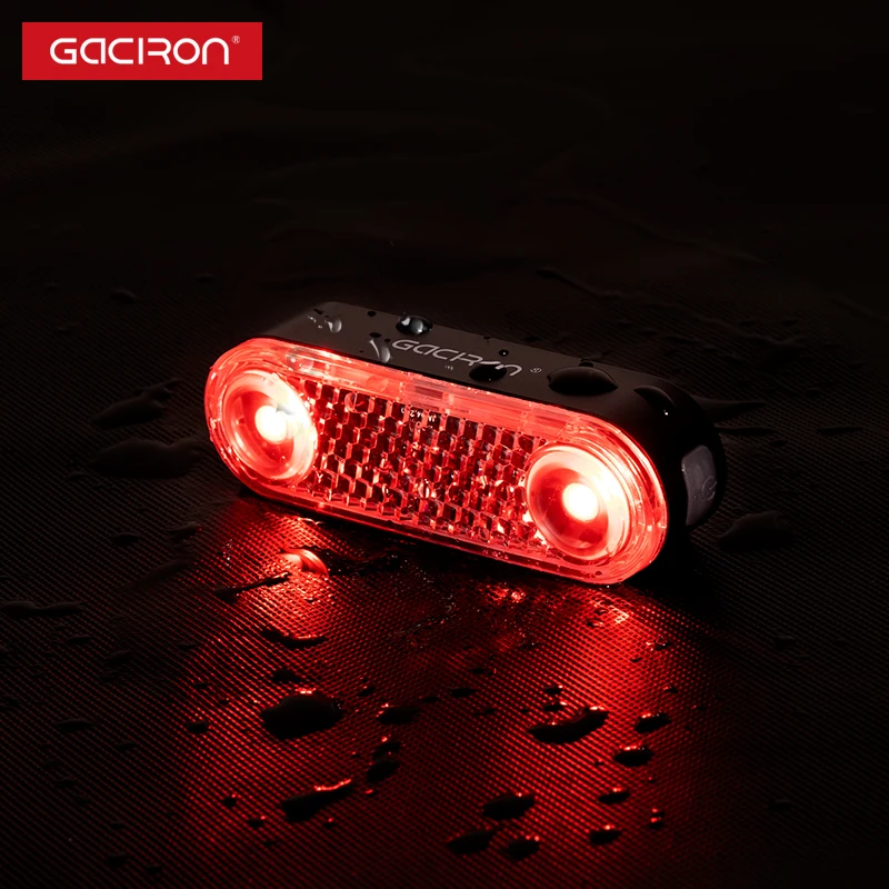 Gachiron W12B велосипедный багажный светильник 60Lm 100Hrs Smart торможение задний фонарь