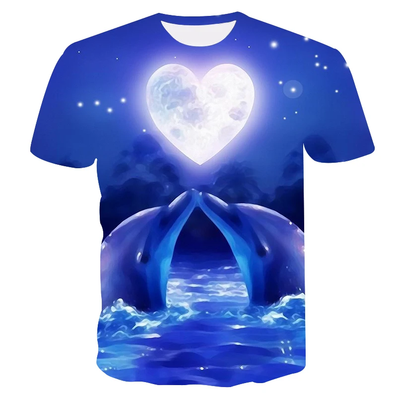 

2021 Fashion New Men's 3D Printed Outdoor Casual T Shirt Creative Round Neck Casual Short Sleeved Men's Street Fashion T Shirt