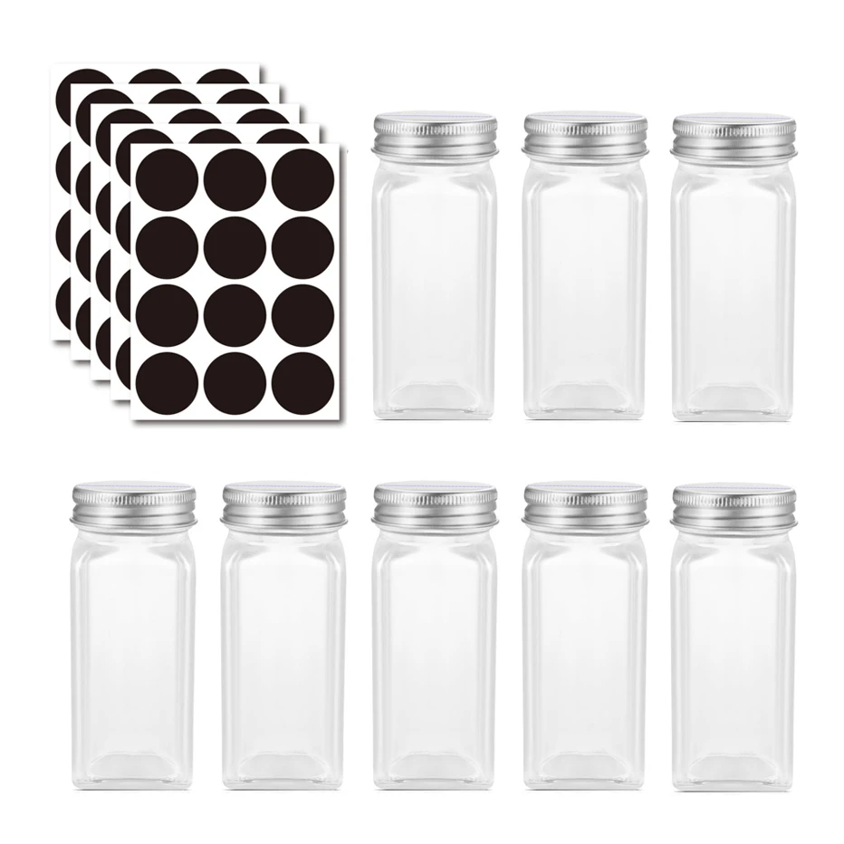 Квадратный приправа контейнер для перца бутылки Стекло стойка хранения специй