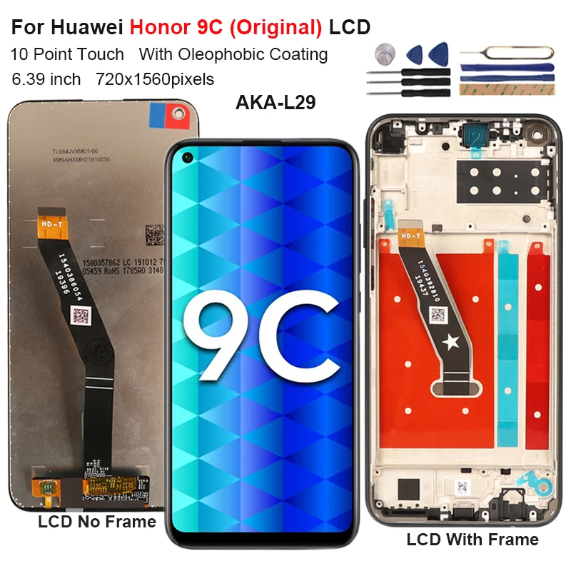 Pantalla LCD Original para Huawei Honor 9C, montaje de digitalizador con pantalla t&aacute;ctil, repuesto de pantalla AKA-L29-0