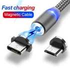 Магнитный кабель Micro USB Type-C для iPhone 7 8 X XR Samsung A50 A51 A70 S20 Ultra S11 Huawei Xiaomi, Магнитный провод, 1 м