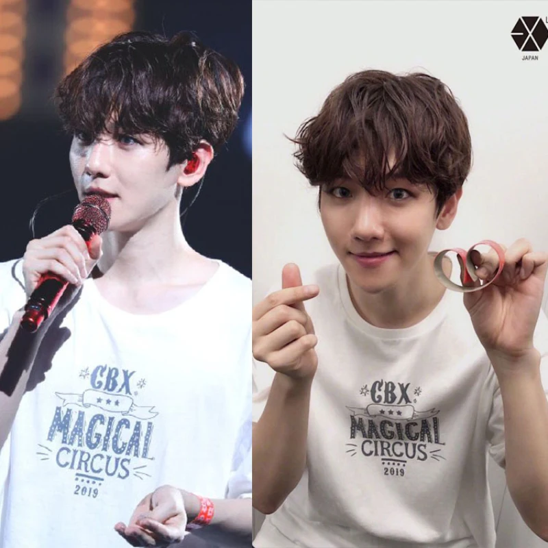 Mainlead EXO CBX волшебный цирк концерт Xiumin Baekhyun Chen футболки повседневные свободные