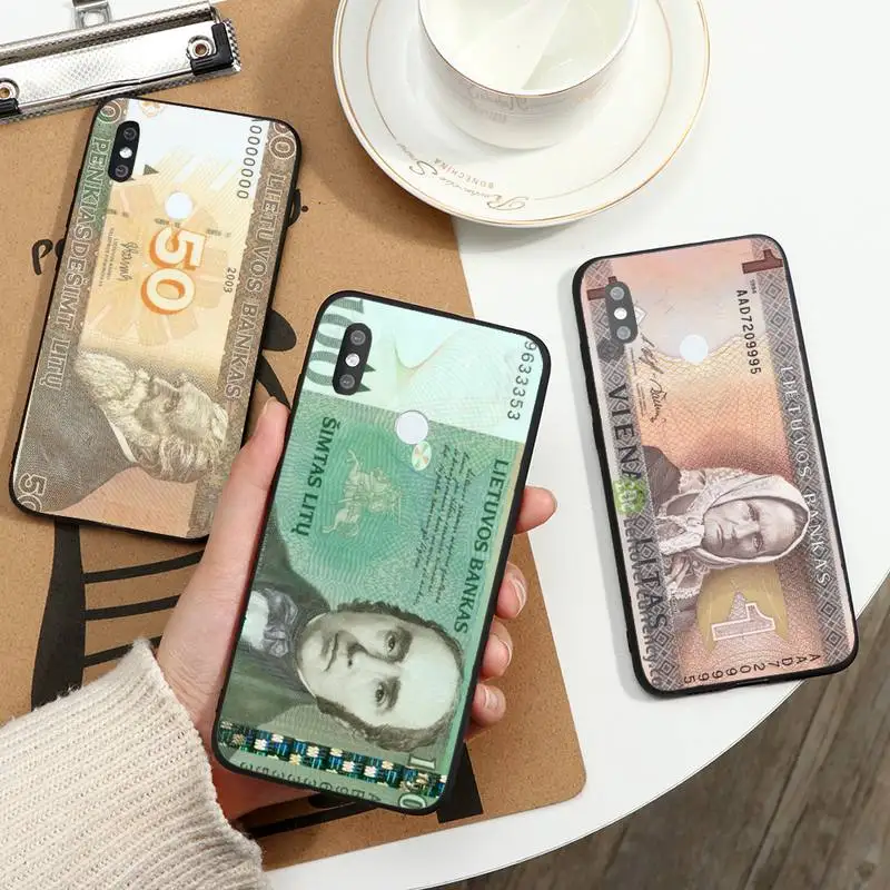 

Lithuania Litas Money LTL Phone Case For Xiaomi Redmi note 7 8 9 t max3 s 10 pro lite coque funda shell cover