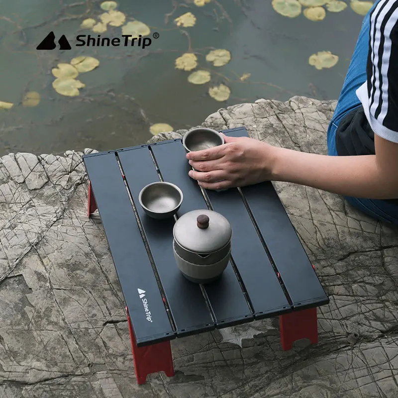 

Уличная палатка ShineTrip из алюминиевого сплава, мини стол на гусеничном ходу, складной столик для пикника, журнальный столик