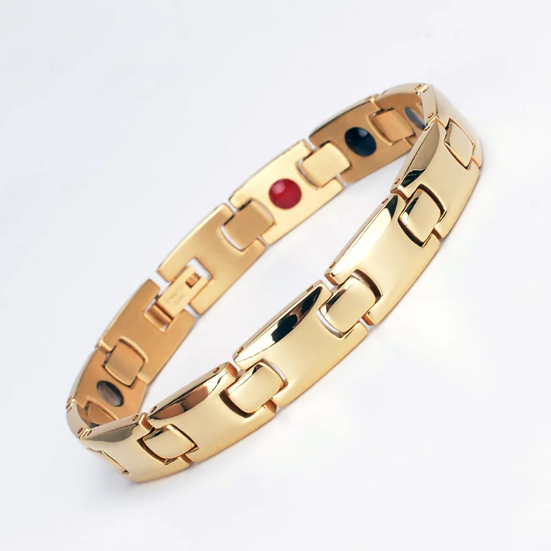 Новый мужской и женский Здоровый Магнитный Браслет Из Нержавеющей Стали для