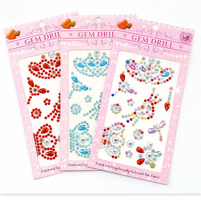 Ювелирные изделия аксессуары кристалл жемчуг наклейка Стрекоза Цветок Корона