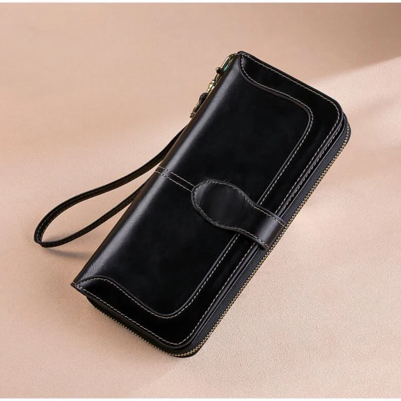 

Aliwood Brand Hollow Women Clutch Leather Wallet Female Long Wallet Women Zipper Purse Strap Money Bag Purse For iPhone Carteira