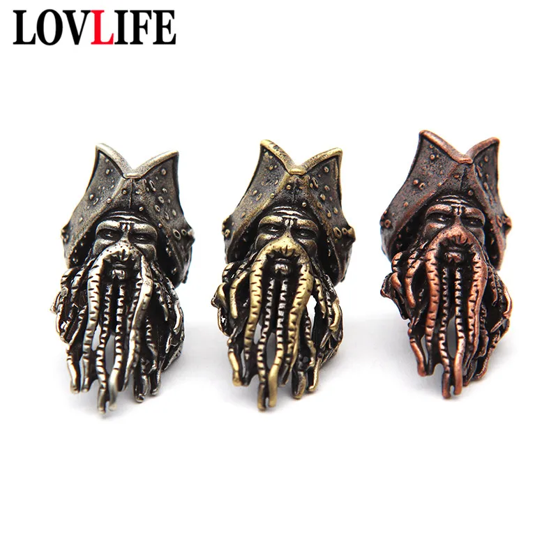 Латунный брелок для ключей металлический нож-фигурка короля пирата осьминога