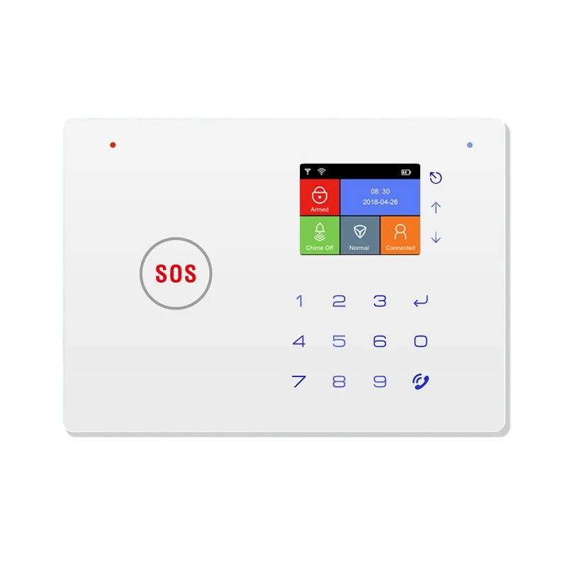 

Wireless SIM GSM Home Burglar Security LCD Press Keyboard WIFI GSM Alarm System Sensor Kit US Plug