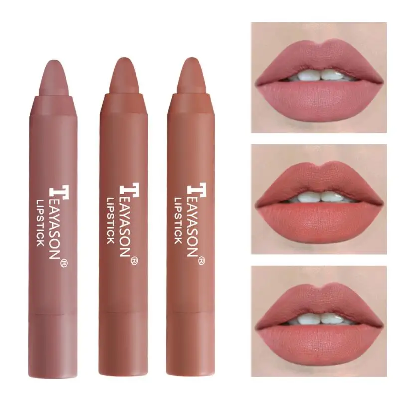 

3pcs/set Matte Lip Gloss Set Liquid Lipstick set Waterproof Long Lasting Moisturizing Lipstick Women Lip Tint Beauty TSLM1