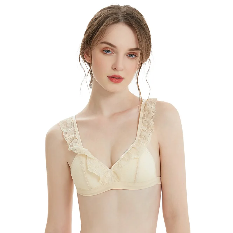

Бюстгальтер женский кружевной с чашками пуш-ап и глубоким V-образным вырезом