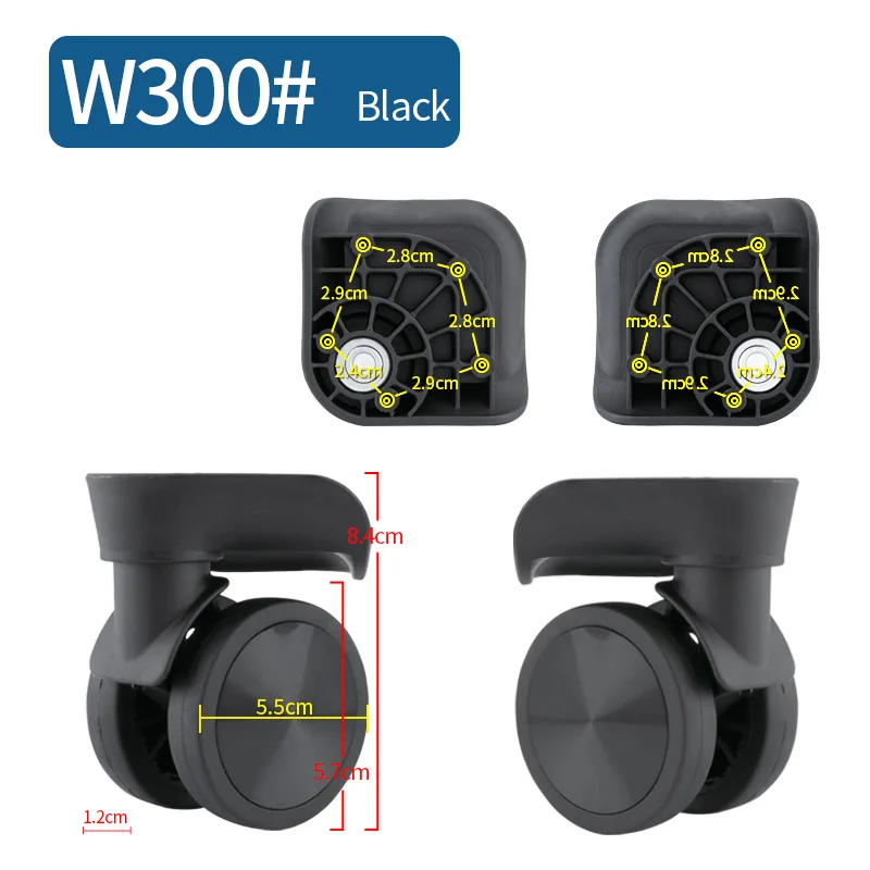 Luggage Wheel Trolley Trolley Toolbox Universal Wheel Wheel Roller Repair and Reinforcement 20 Inch 26 Inch