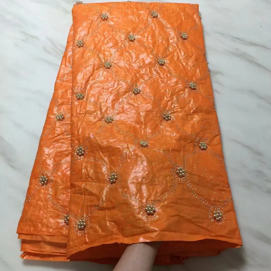 2021 Африканский базин богаче Getzner 5 ярдов камни бусины Гвинея раковина ткань для