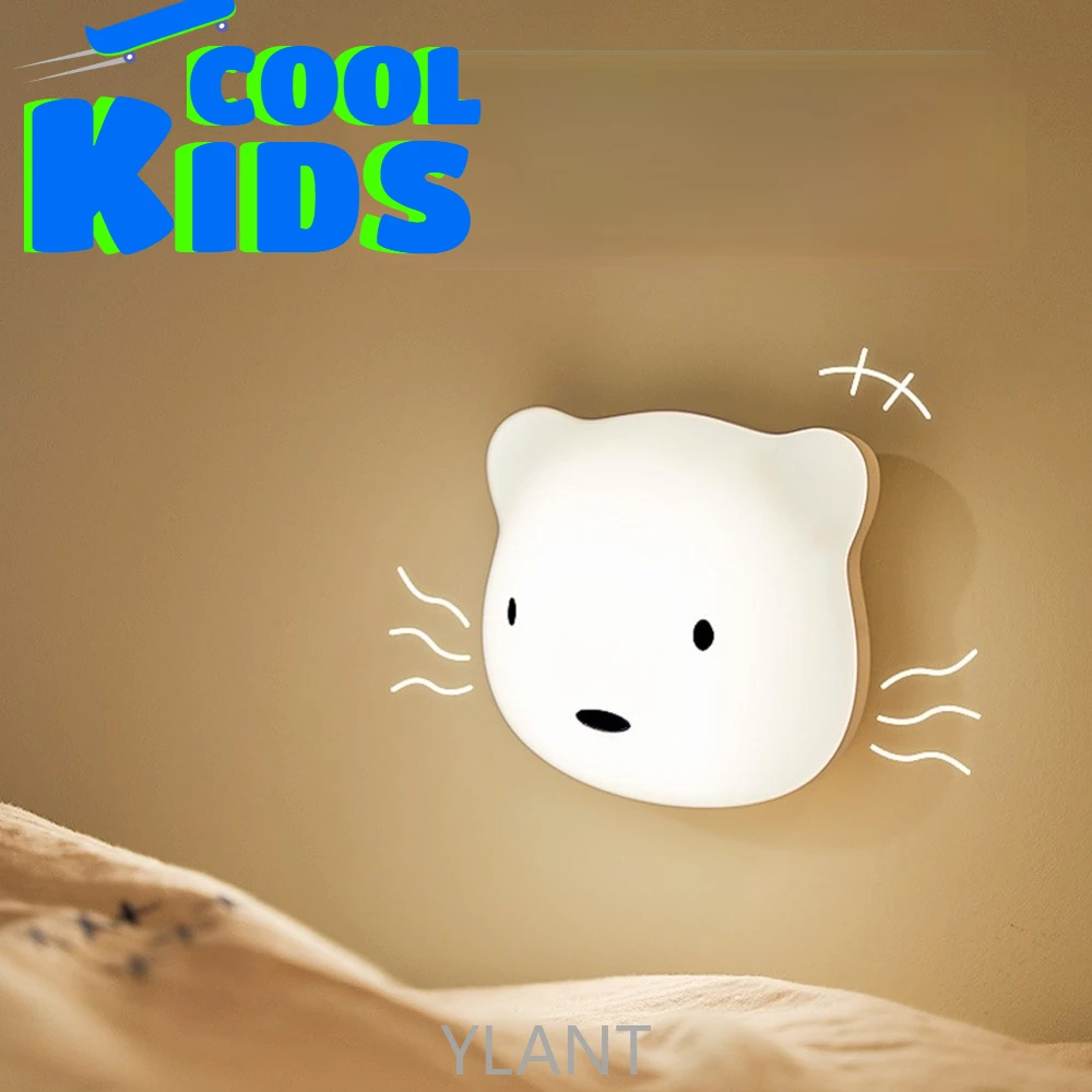 

USB Rechargeable night light Touch Sensor Removable Wall Lamp Portable Cute Bear Desk lamp for Bedroom Cabinet Stairs Decorative