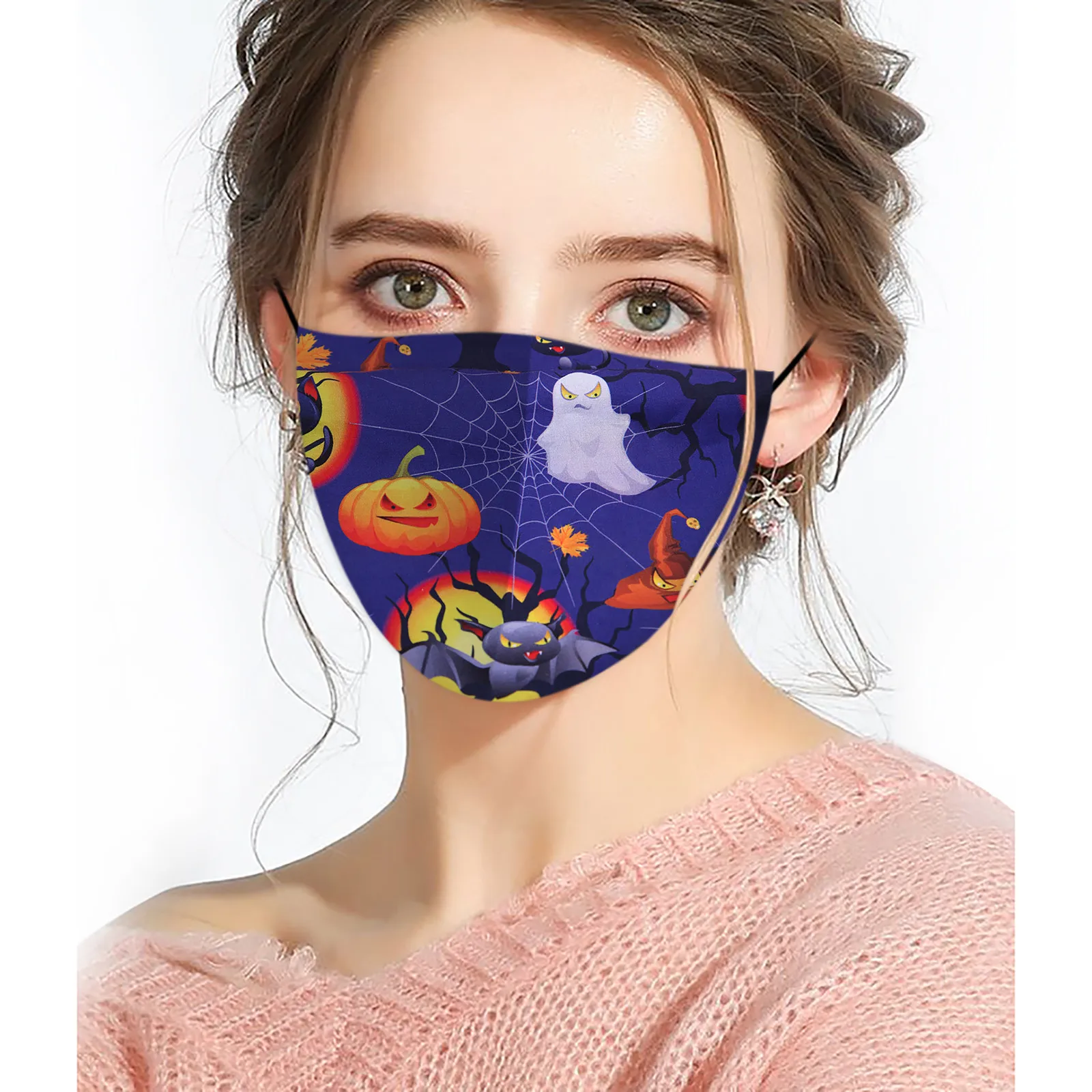 6 шт. детский хлопковый носовой платок с принтом тыквы | Дом и сад