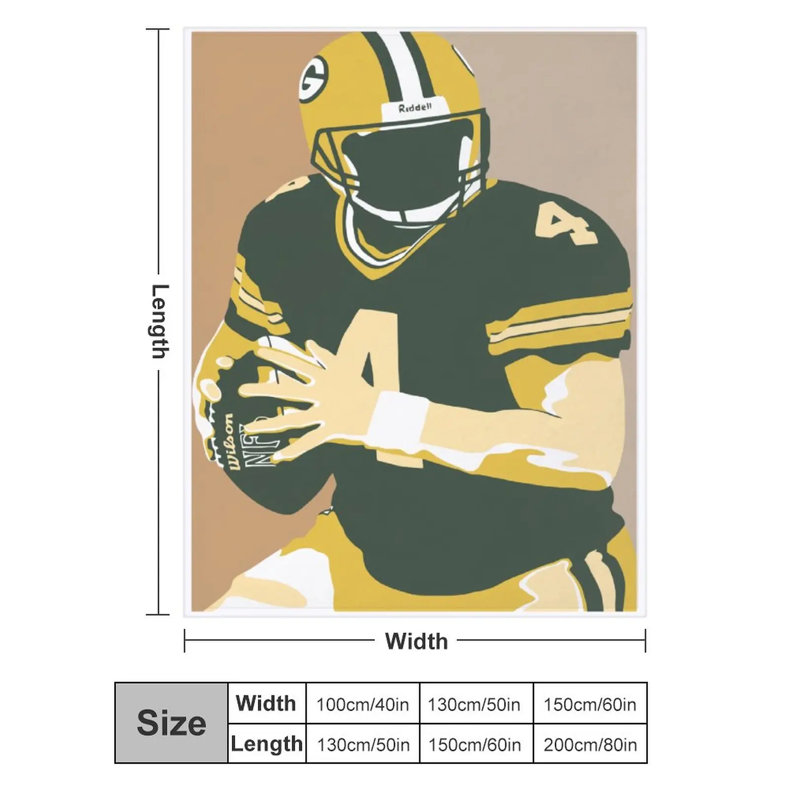 

Blanket 4 Brett Favre Ultra Soft Micro Fleece Cozy Lightweight Microfiber Flannel All Season Living Room Bedroom Vertical