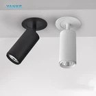 Встраиваемый светодиодный прожектор с затемнением, поверхностный монтаж, cob Освещение для дома, гостиной, фона телевизора, настенный светильник 5 Вт, 7 Вт, 12 Вт