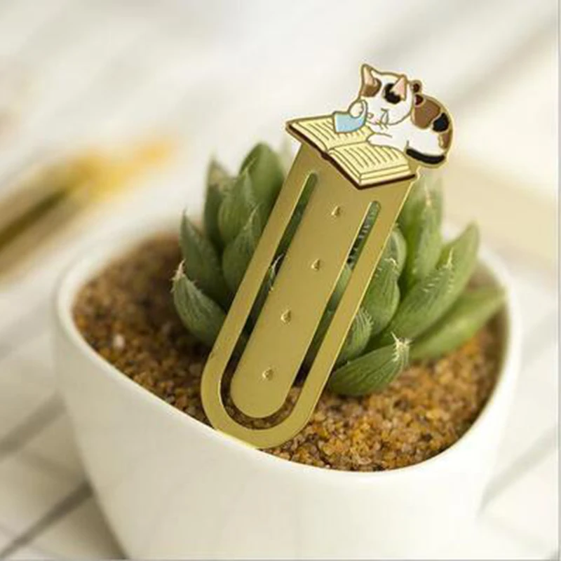 

Милые Креативные новые металлические закладки для книг, бумажные закладки для чтения, маркеры для страниц, канцелярские принадлежности для...