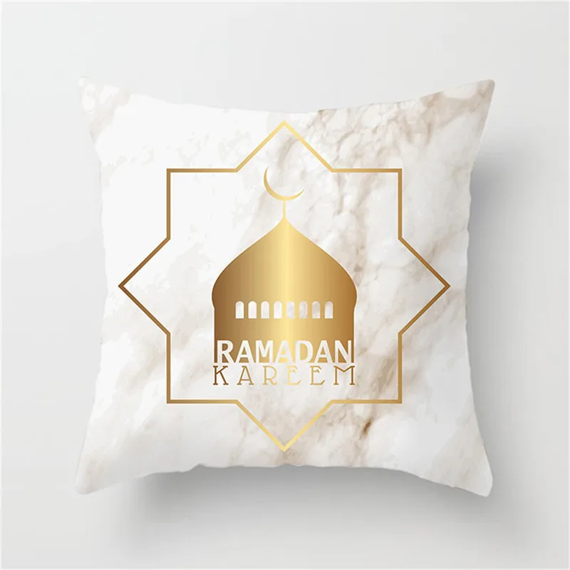 Геометрическая наволочка Fuwatacchi мраморное сердце Золотая в стиле пэчворк для