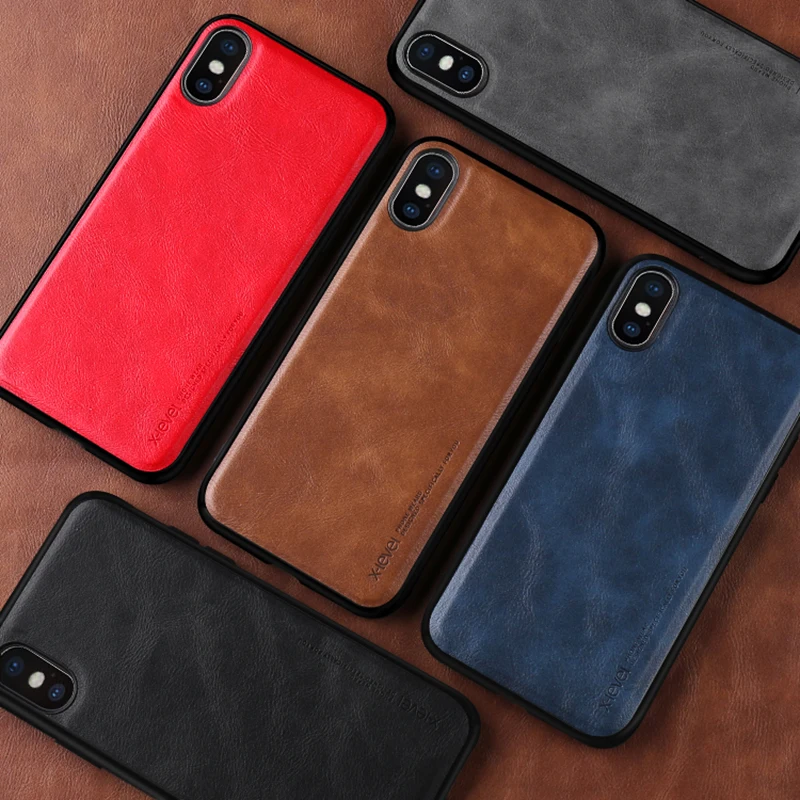 Кожаный чехол X Level для iPhone XS Max Роскошный ультра легкий мягкий Силиконовый