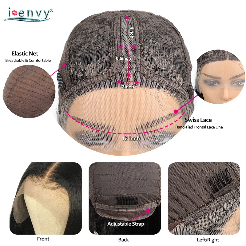 

Bob Straight Lace Front Human Hair Wigs Short Bob Wigs For Black Women Bob Lace Front Wigs 13X1 Brazilian Natural Color Wig Remy