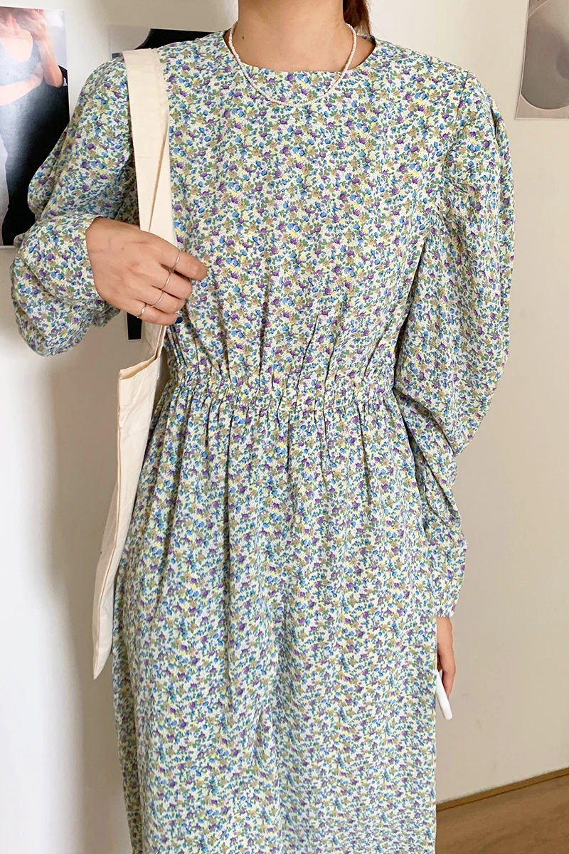 

WHCW CGDSR dress women 2020 elegant dresses long sleeve autumn winter woman a-line loose new korean style vintage party vestidos