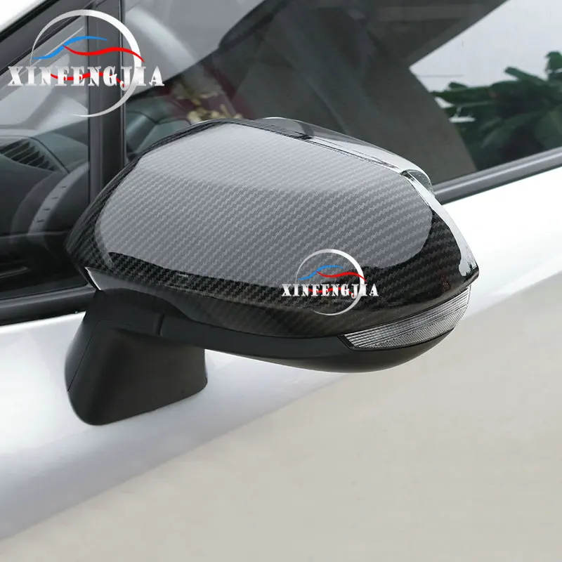 

For Toyota Corolla 2020 2* Carbon Fiber Color Side Mirror Wing Mirrors Rear-view Mirror Decorate Cover Trim