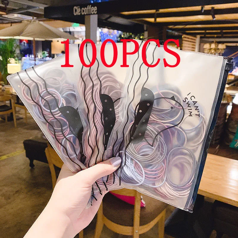 

100 шт./пакет резинка для волос женские резинки резинка для 2021 повязка на голову волосы строка для девочек: головной убор с бантом украшения а...