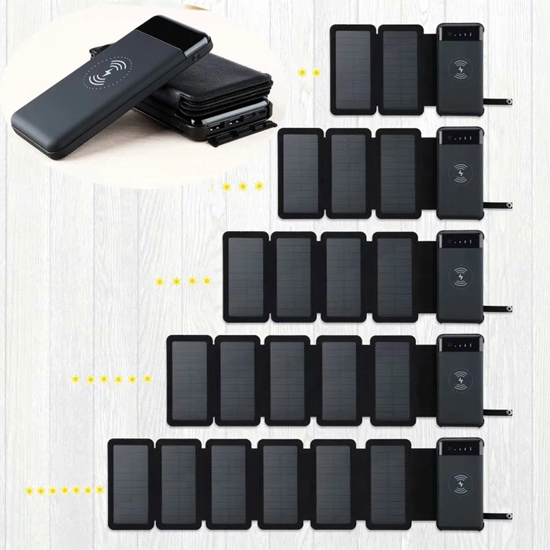 Портативный внешний аккумулятор на солнечной батарее 12000 мАч 2USB порта|Внешние