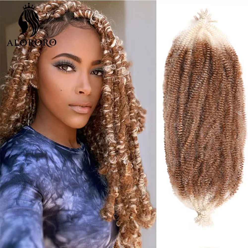 

28Inch Long Spring Twist Crochet Synthetic Hair Marely Braiding Crochet Hair African Women DIY Kinky Bulk Hair Extensions