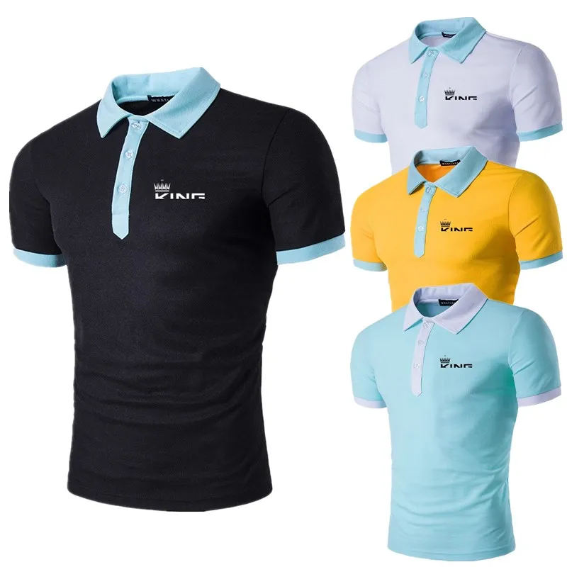 

2022 spring and summer new men's casual short-sleeved polo shirt