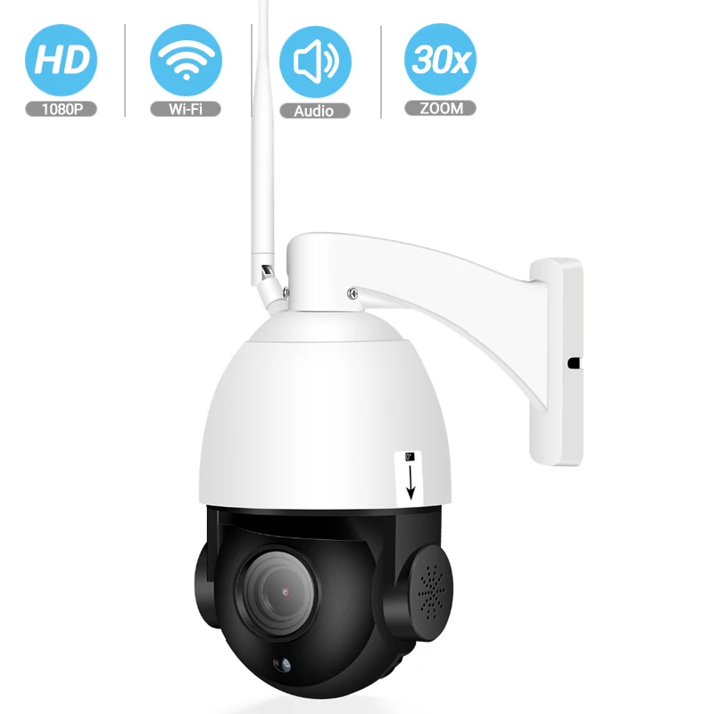 Besder 1080P 30X зум наружная Wifi ip-камера PTZ скоростная купольная камера 80 м ночное видение Обнаружение движения двухстороннее аудио IP65 водонепроницаемый