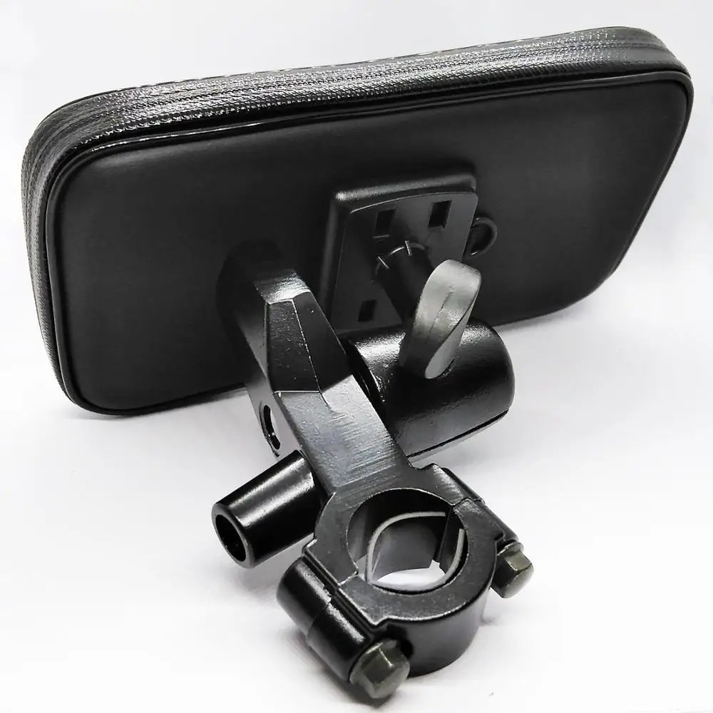 motorcycle handlebar mount phone holder with water resistant cell phone case bicycle bike bar rail mount holderfor mobile phones free global shipping