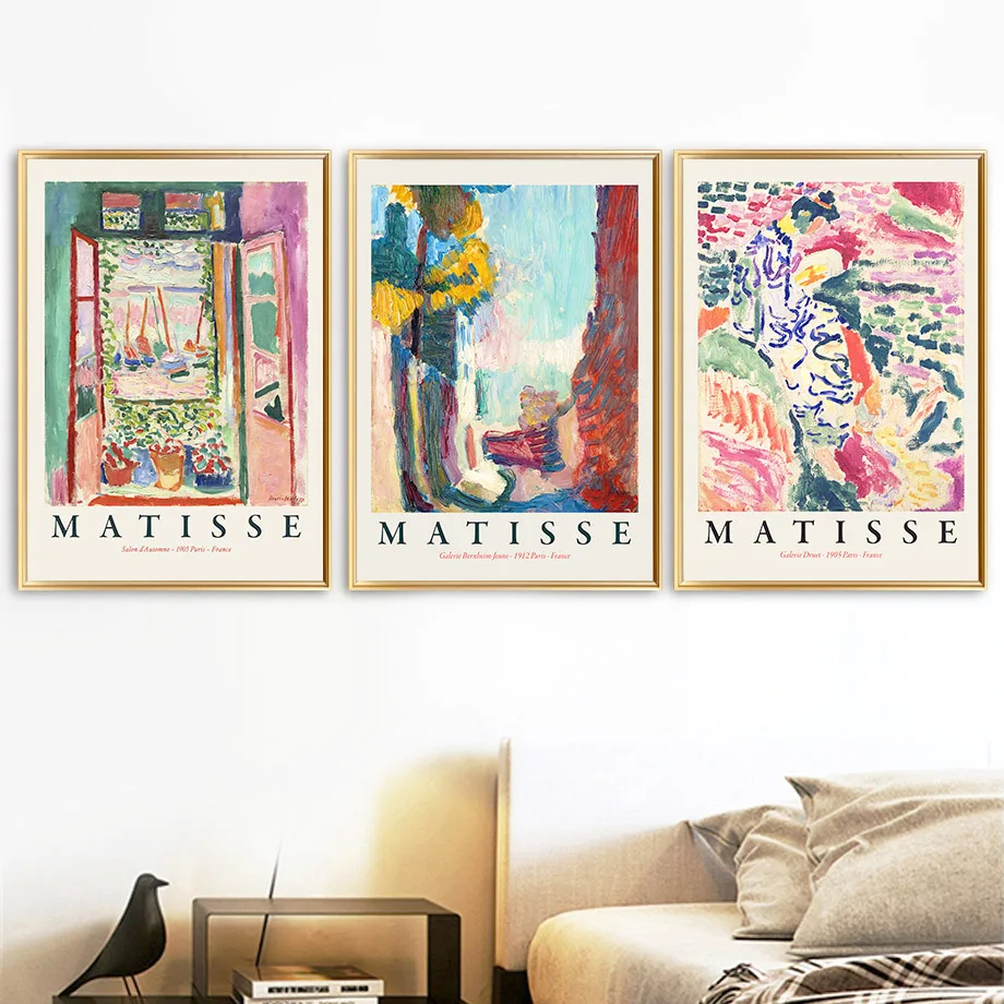 Matisse абстракция цветок леди Золотая рыбка настенная Картина на холсте