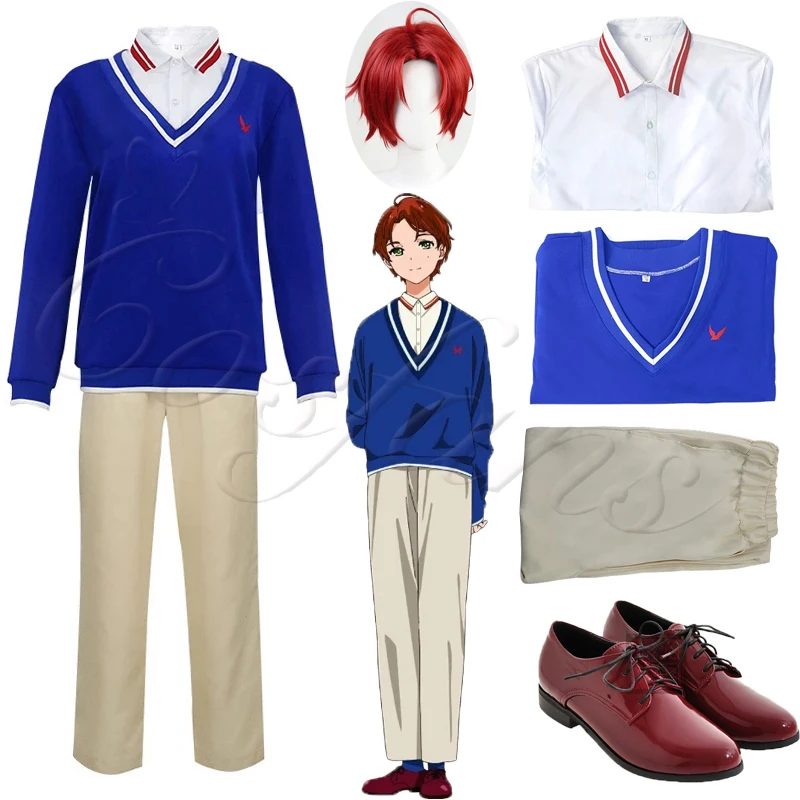 

Короткая футболка с героями из японского аниме «чудо-яйцо приоритет момое Sawaki Косплэй костюм рубашка с пальто и брюками, костюм, набор, пари...