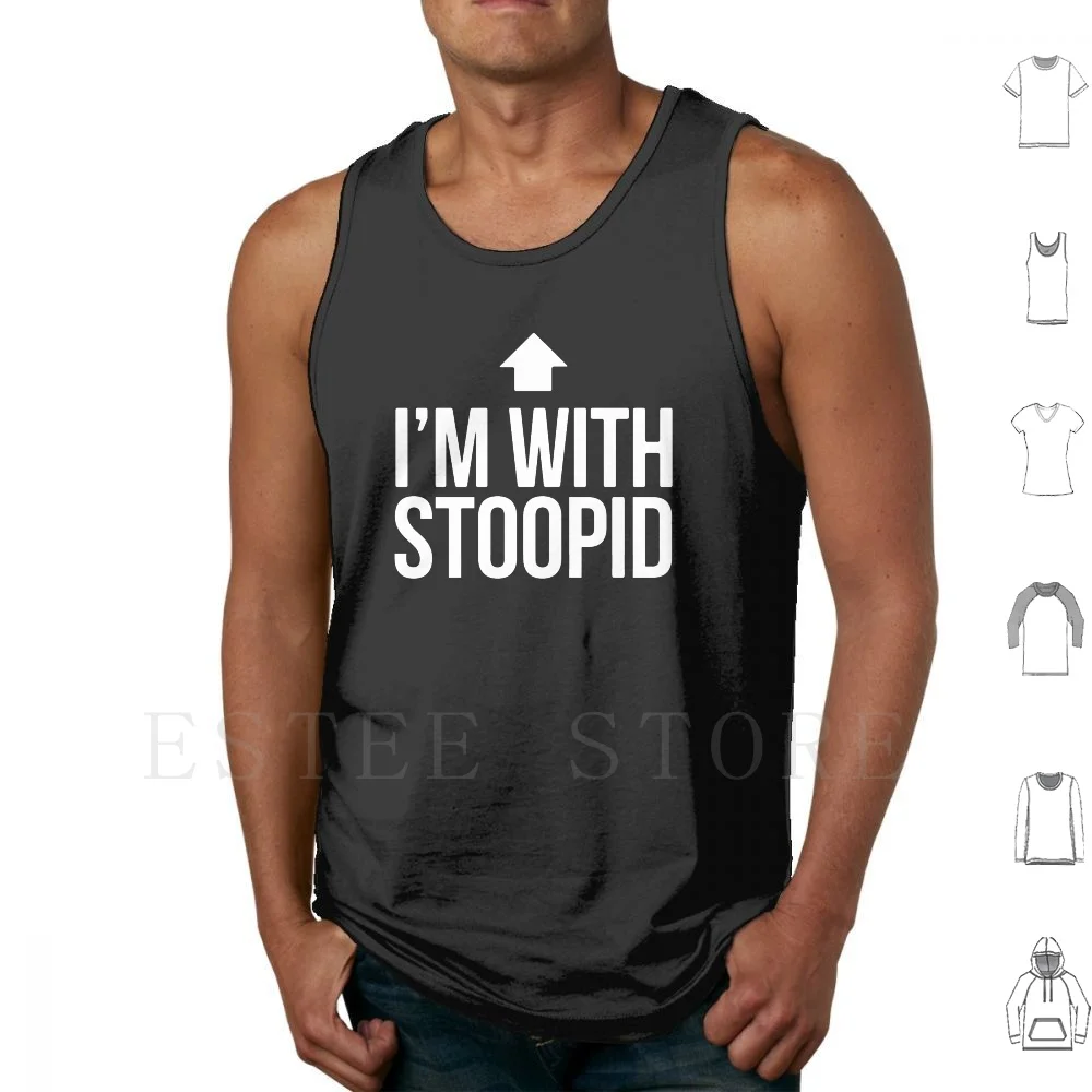 

I'm With Stoopid Tank Tops Vest Sleeveless Glee Brittany Pierce Brittany Santana Santana Lopez