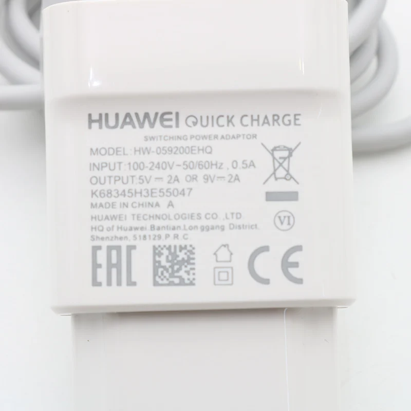 Original Huawei EU/US Fast Charger Quick Charge adapter usb type c cable for Honor 9 nova 2 3 3e 4 5e p20 lite P9 P10 | Мобильные