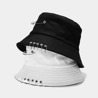 2021 new spring summer men women bucket hat kpop ring rivet hip hop bob outdoor beach sun hat fashion panama fisherman hat