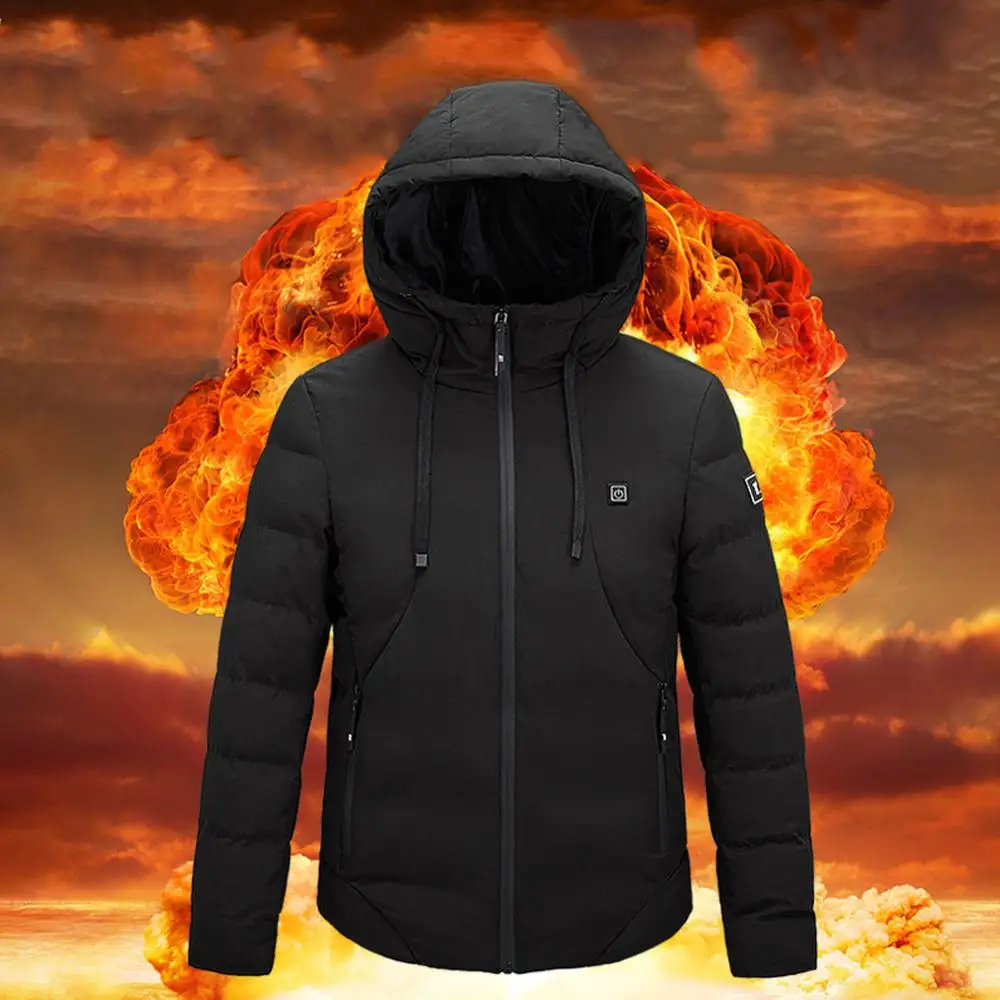 

Rechargeable Heating Clothing Jacket Cotton USB Three-Speed Thermostat Men's Clothing Automatic Electric Heating Slim Coat
