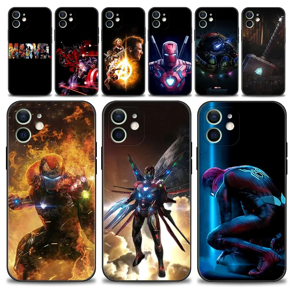 

Iron Man Marvel Avengers for iPhone 11 12 13 Pro Max Soft Case for iPhone 13 12 Mini X XS XR 6 6S 7 8 Plus 5 5S SE2 Phone Cover