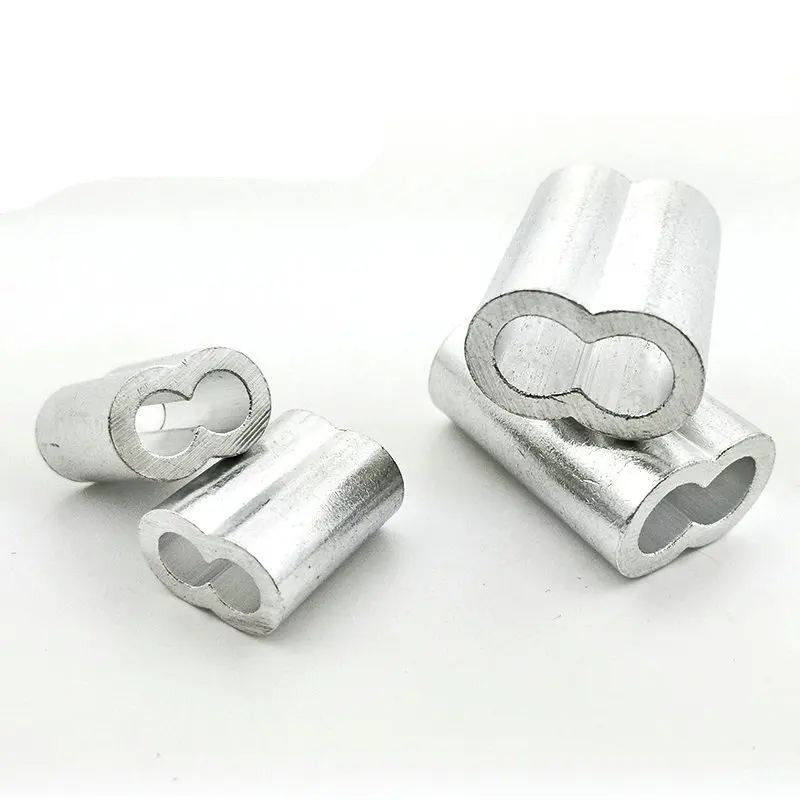 50 шт. алюминиевые муфты ОБЖИМНАЯ муфта с двойным отверстием 8 форм Овальный зажим