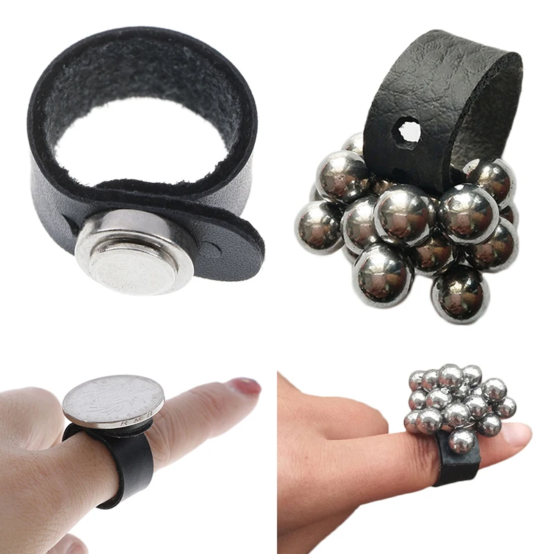 

Magic Magnetic Ring Magnet Finger Magician Tool Leather For Slingshot Steel Ball Slingshot Accessories