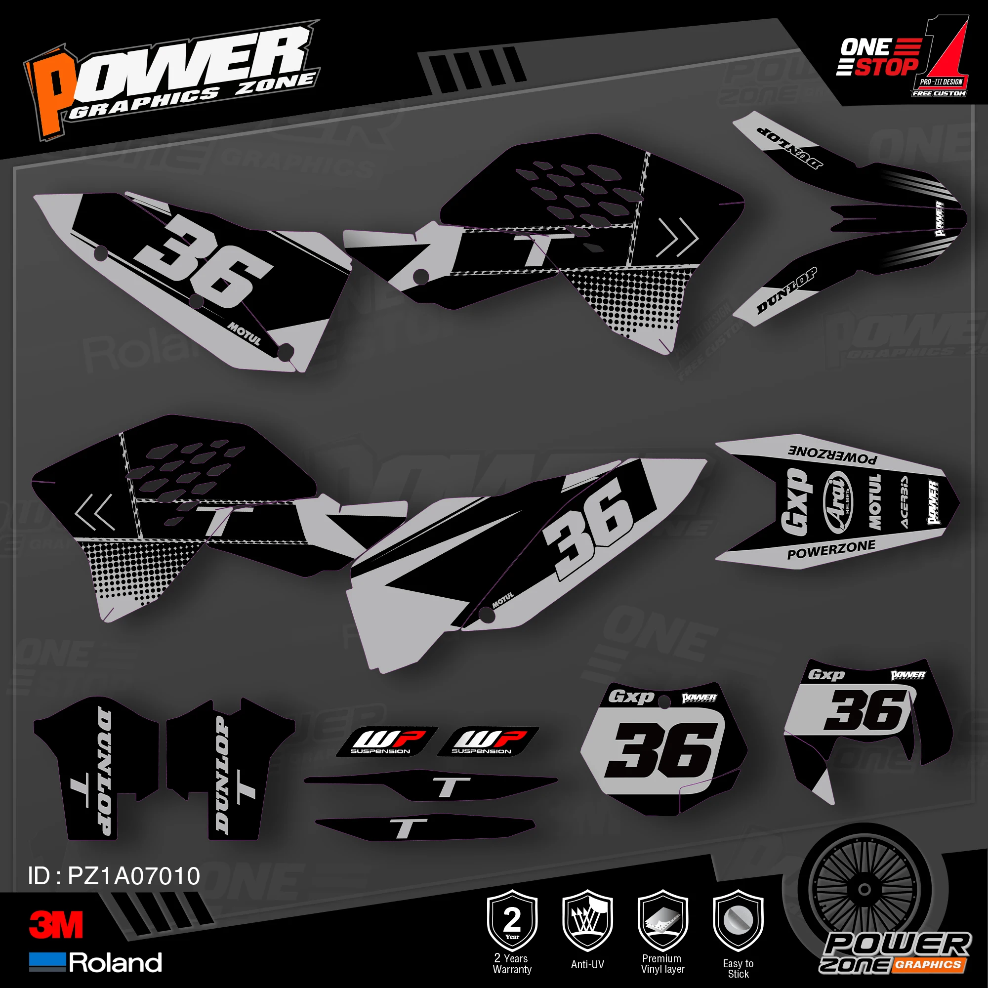 Персонализированные графические фоны PowerZone Team наклейки 3M Набор наклеек для KTM SX SXF