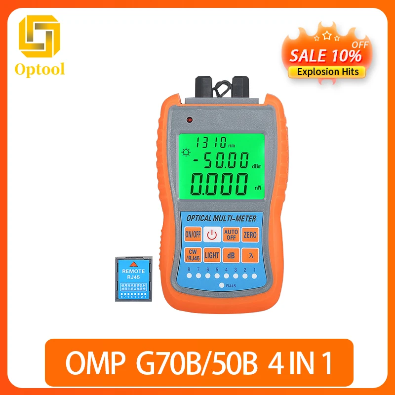 

4in1 Mini Optical Power Meter AUA-G70B/50B FTTH Visual Fault Locator Network Cable Test optical fiber tester 10km 30km VFL