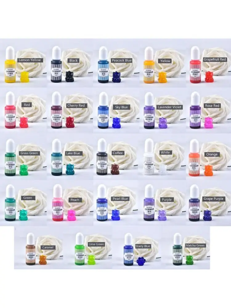 

24 Colors Epoxy Resin Pigment Liquid Epoxy Resin Dye Translucent Resin Colorants